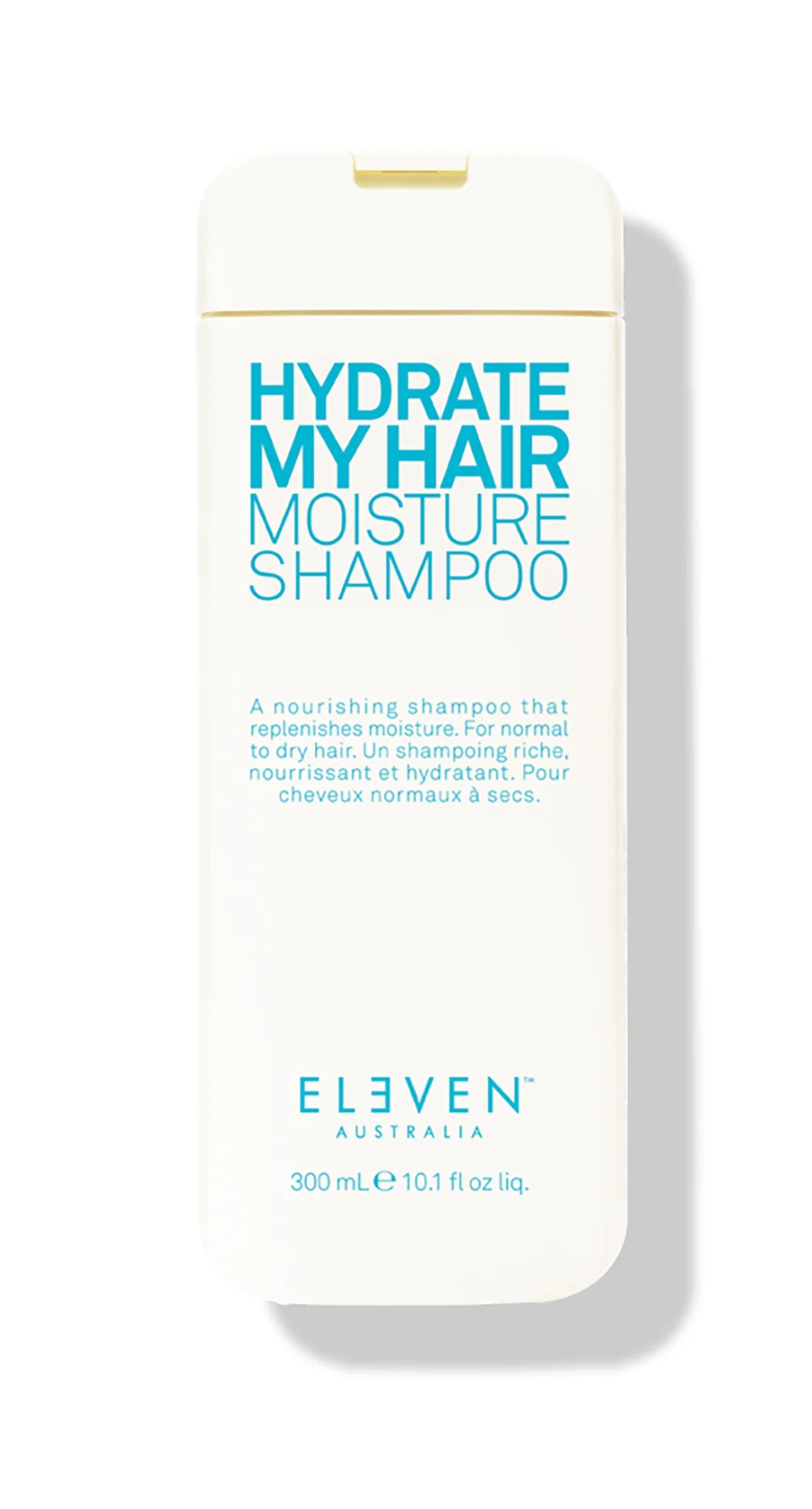 White container of Hydrate My Hair Moisture Shampoo hair product by ELEVEN