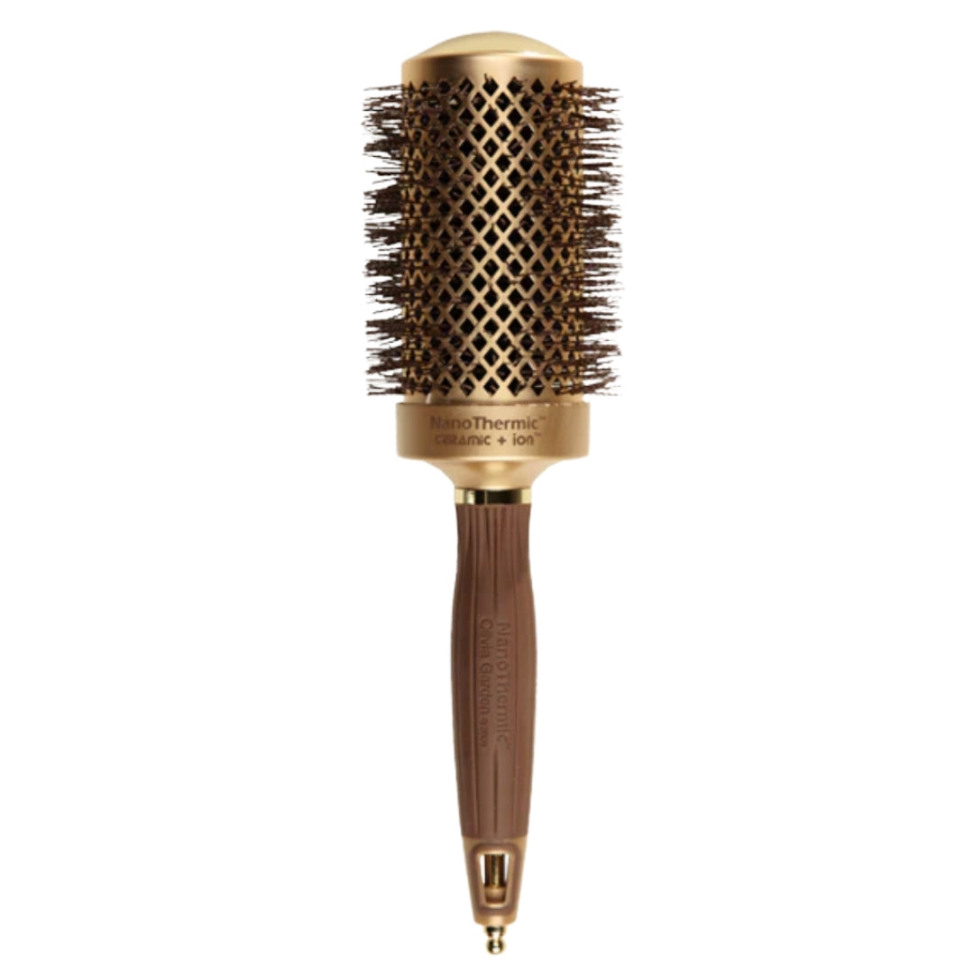 Nanothermic Round Brush NT-54 hair brush with gold body and black bristles