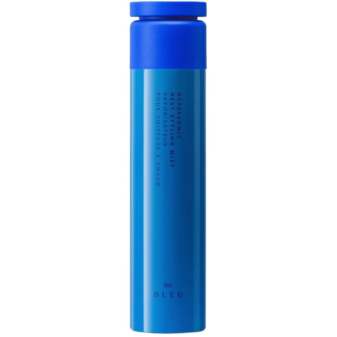 Blue can of R+Co Blue Hypersonic Heat Styling Mist hair product